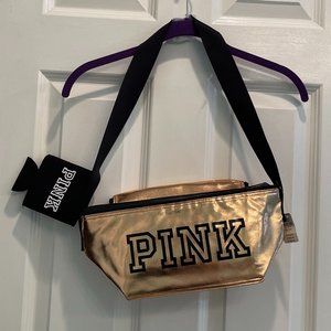 Pink fannypack/ cooler/ coozie